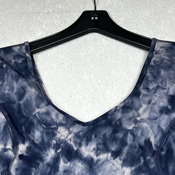 Lululemon Align Tee Size 6 Navy Blue Tie Dye Shirt Short Sleeve NWT $74 Active - Picture 2 of 11